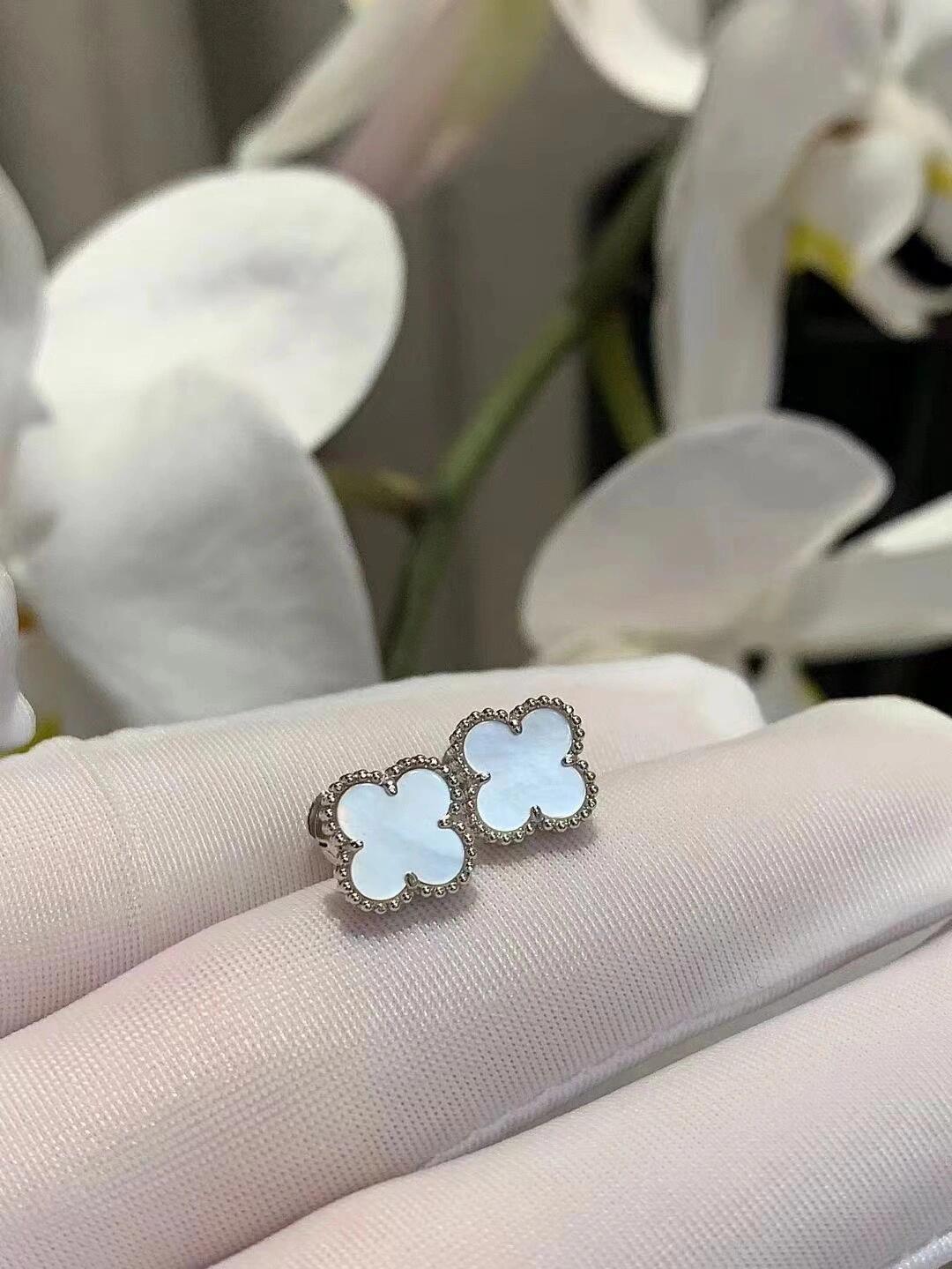 [✨Rose💎]Boucles d'oreilles mini trèfle 9,5 mm turquoise