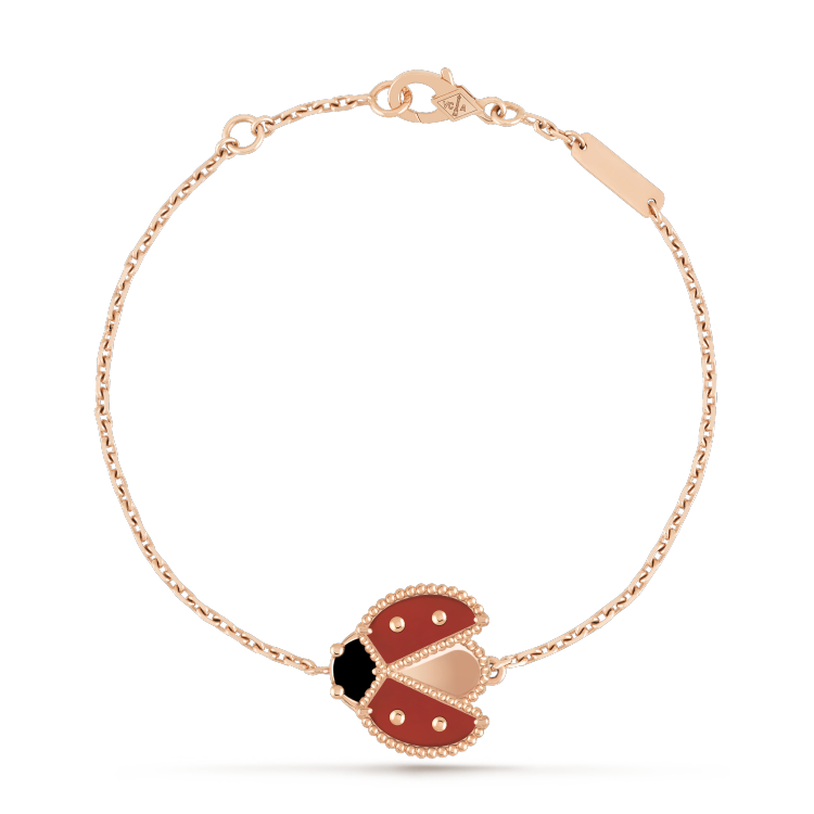[✨Rose💎]BRACELET EN OR ROSE À 1 MOTIF LUCKY SPRING
