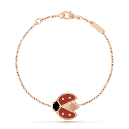 [✨Rose💎]BRACELET EN OR ROSE À 1 MOTIF LUCKY SPRING