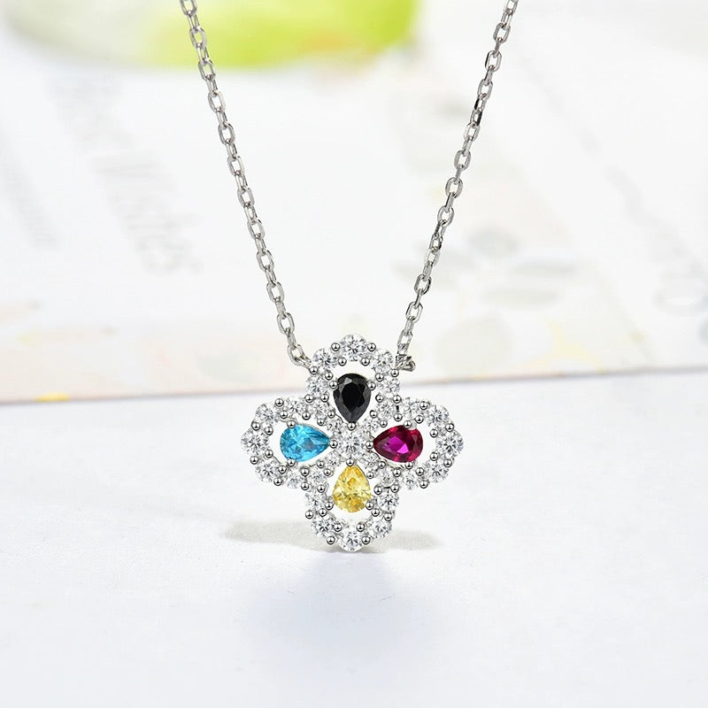 [✨Rose💎] COLLIER BOUCLE MOTIF COMPLET DIAMANT 16MM PLUSIEURS COULEURS