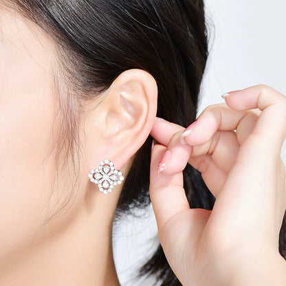 [✨Rose💎] BOUCLES D'OREILLES BOUCLES D'OREILLES MOTIF COMPLET DIAMANT 16MM