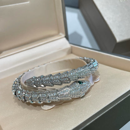 [✨Rose💎]SILVER FULL DIAMOND SNAKE BRACELET