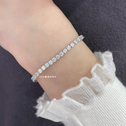 [✨ROSE💎] NEW STYLE TENNIS BRACELET 925 STERLING SILVER MATERIAL