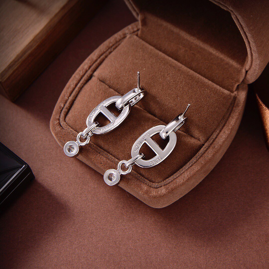 [✨Rose💎]Boucles d'oreilles HM Chaine Diamant