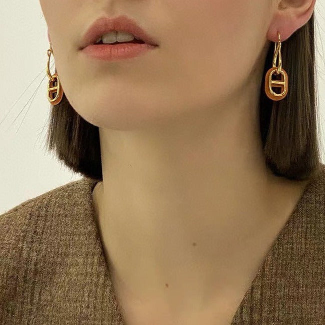 [✨Rose💎]Boucles d'oreilles en or HM O'MAILLON