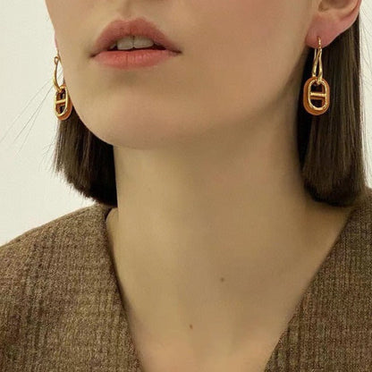 [✨Rose💎]Boucles d'oreilles en or HM O'MAILLON