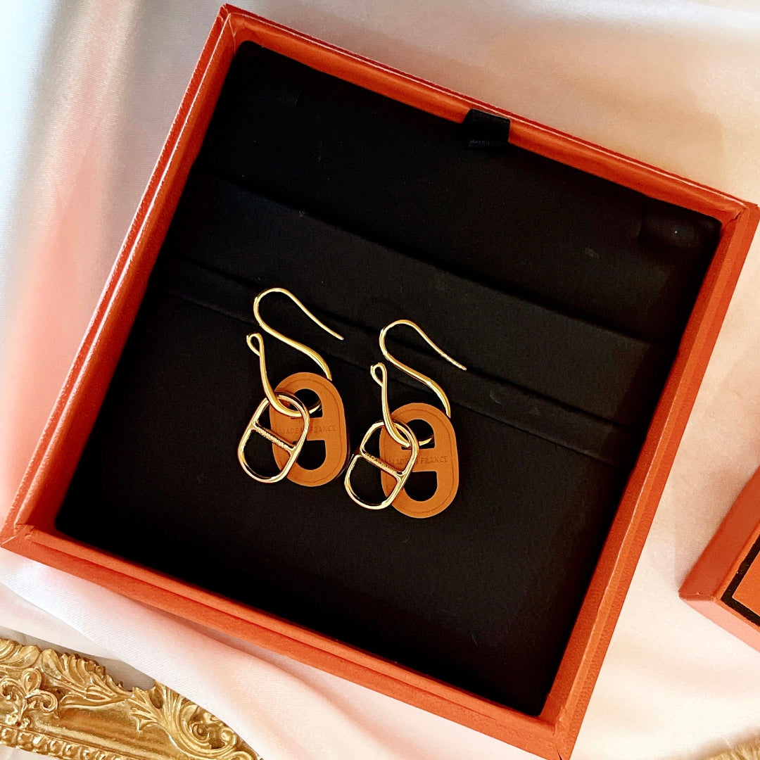 [✨Rose💎]Boucles d'oreilles en or HM O'MAILLON