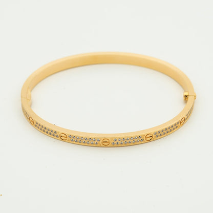 [✨Rose💎]BRACELET AMOUR 3,65 MM PAVÉ DIAMANTS