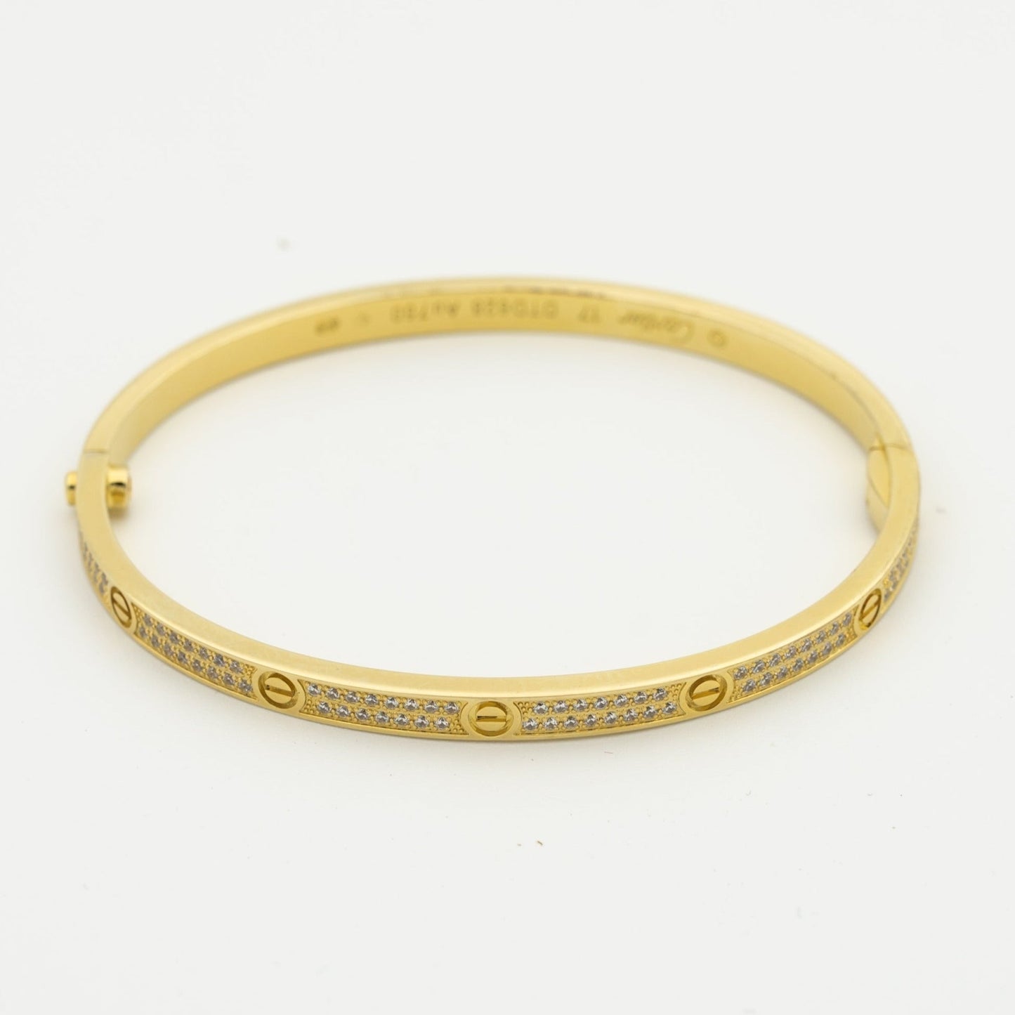 [✨Rose💎]BRACELET AMOUR 3,65 MM PAVÉ DIAMANTS