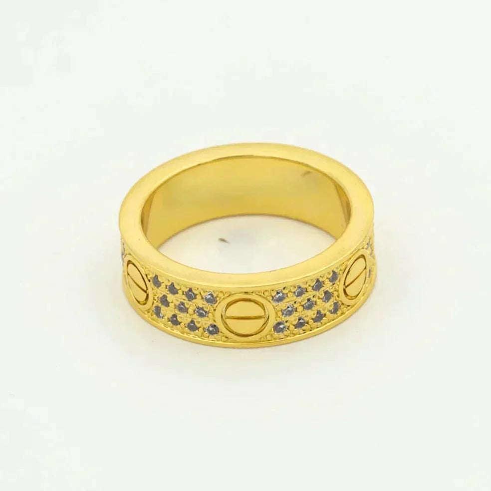 [✨Rose💎] BAGUE D'AMOUR 5,5 MM PAVÉE DE DIAMANTS