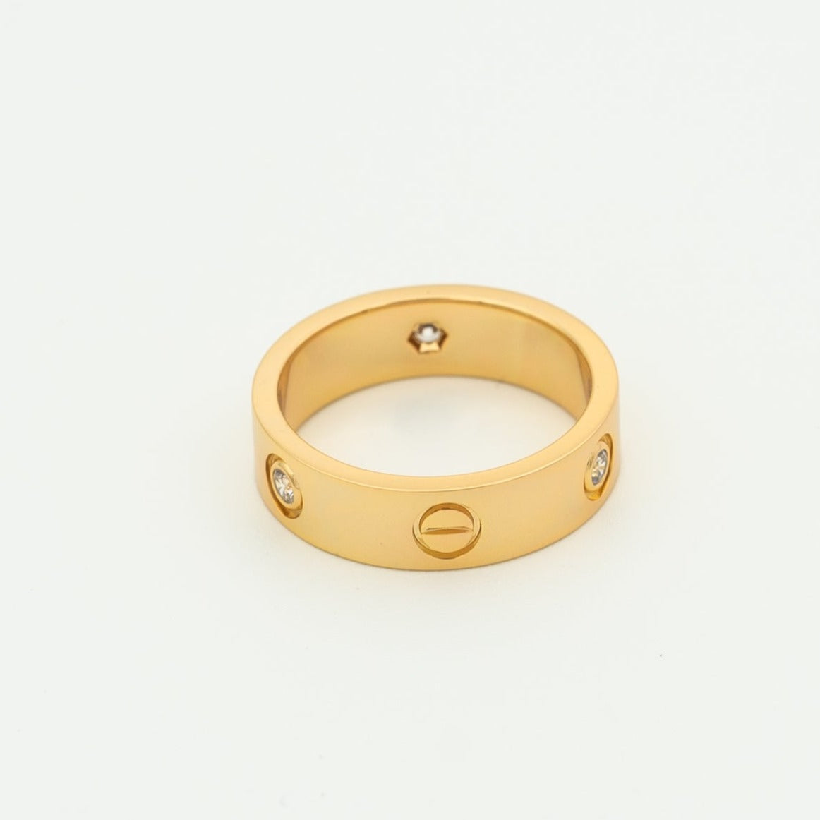 [✨Rose💎]BAGUE D'AMOUR 5,5MM 3 DIAMANTS OR ROSE