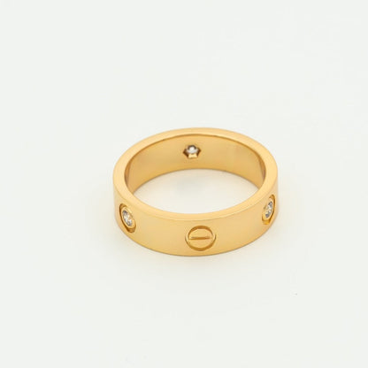 [✨Rose💎]BAGUE D'AMOUR 5,5MM 3 DIAMANTS OR ROSE