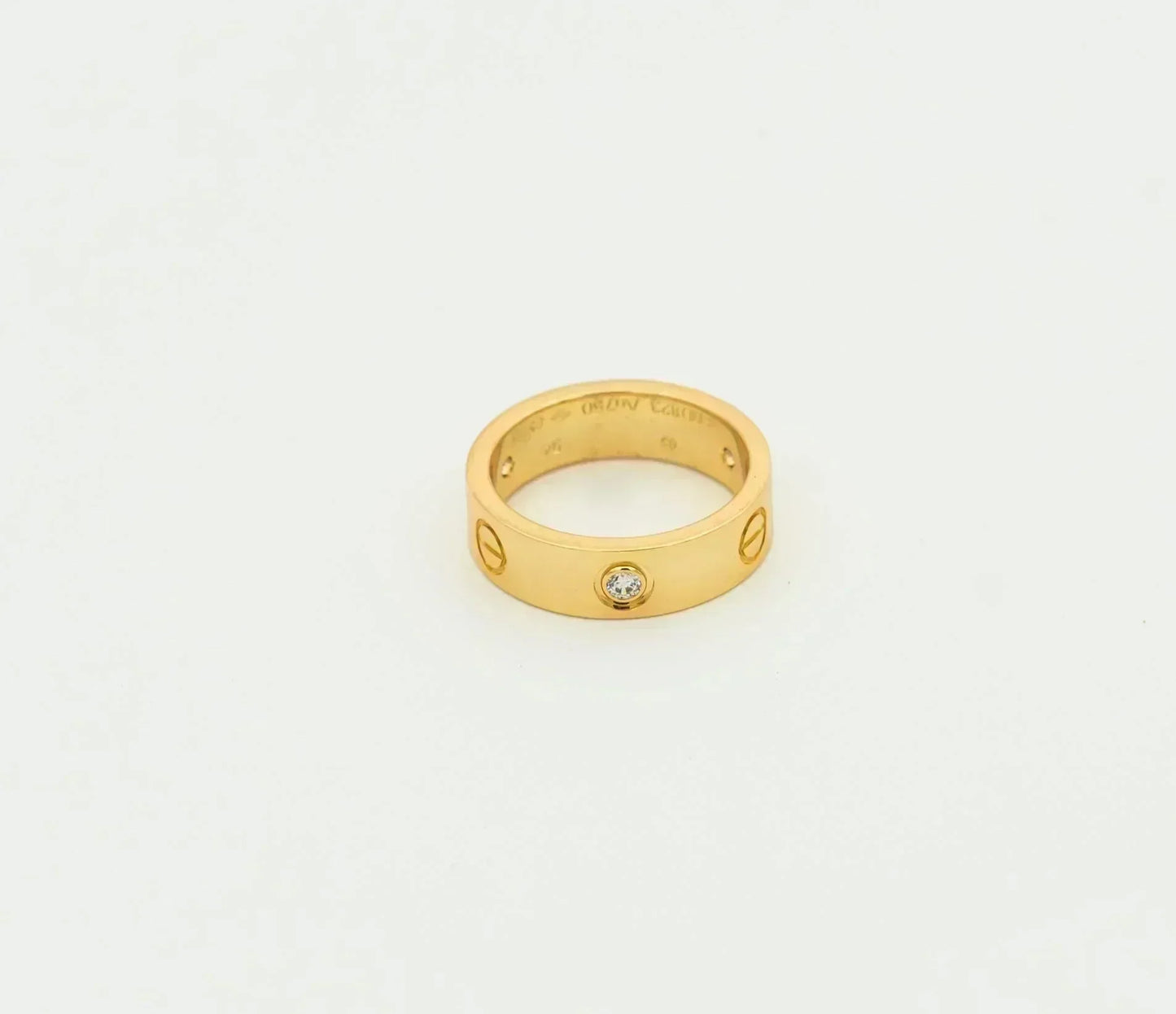 [✨Rose💎]BAGUE D'AMOUR 5,5MM 3 DIAMANTS OR