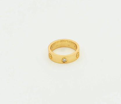 [✨Rose💎]BAGUE D'AMOUR 5,5MM 3 DIAMANTS OR