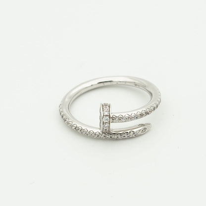 [✨Rose💎]BAGUE JUSTE 1,8MM ARGENT DIAMANTS