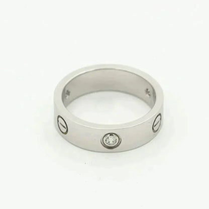 [✨Rose💎] BAGUE D'AMOUR 5,5 MM 3 DIAMANTS ARGENT