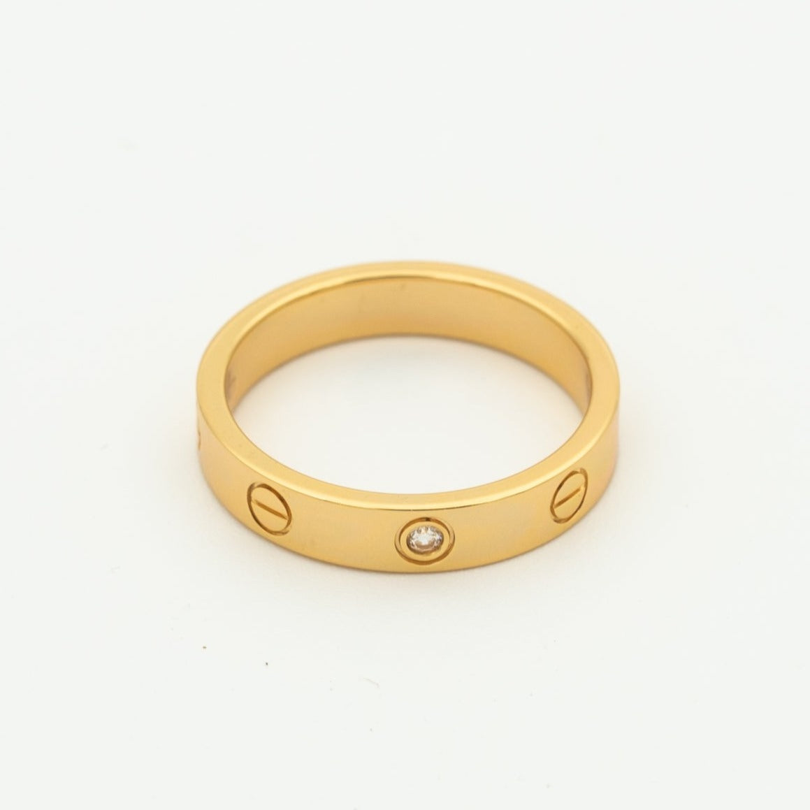 [✨Rose💎]BAGUE D'AMOUR 4MM 1 DIAMANT OR ROSE