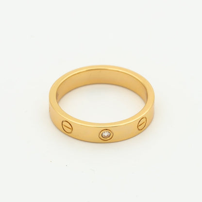 [✨Rose💎]BAGUE D'AMOUR 4MM 1 DIAMANT OR ROSE