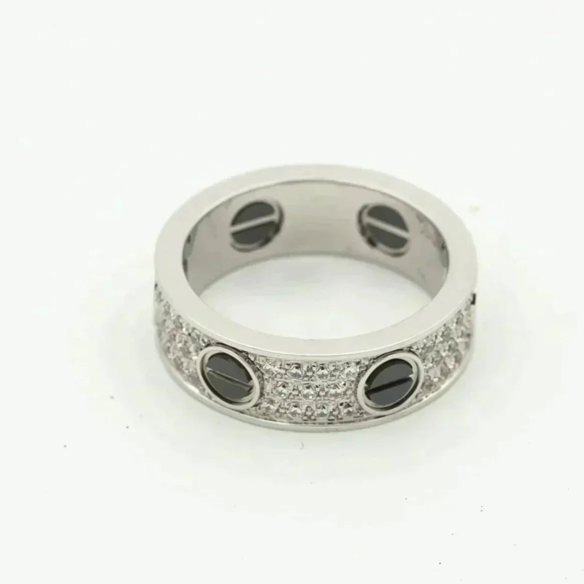 [✨Rose💎] BAGUE D'AMOUR 5,5 MM PAVÉE DE DIAMANTS EN CÉRAMIQUE