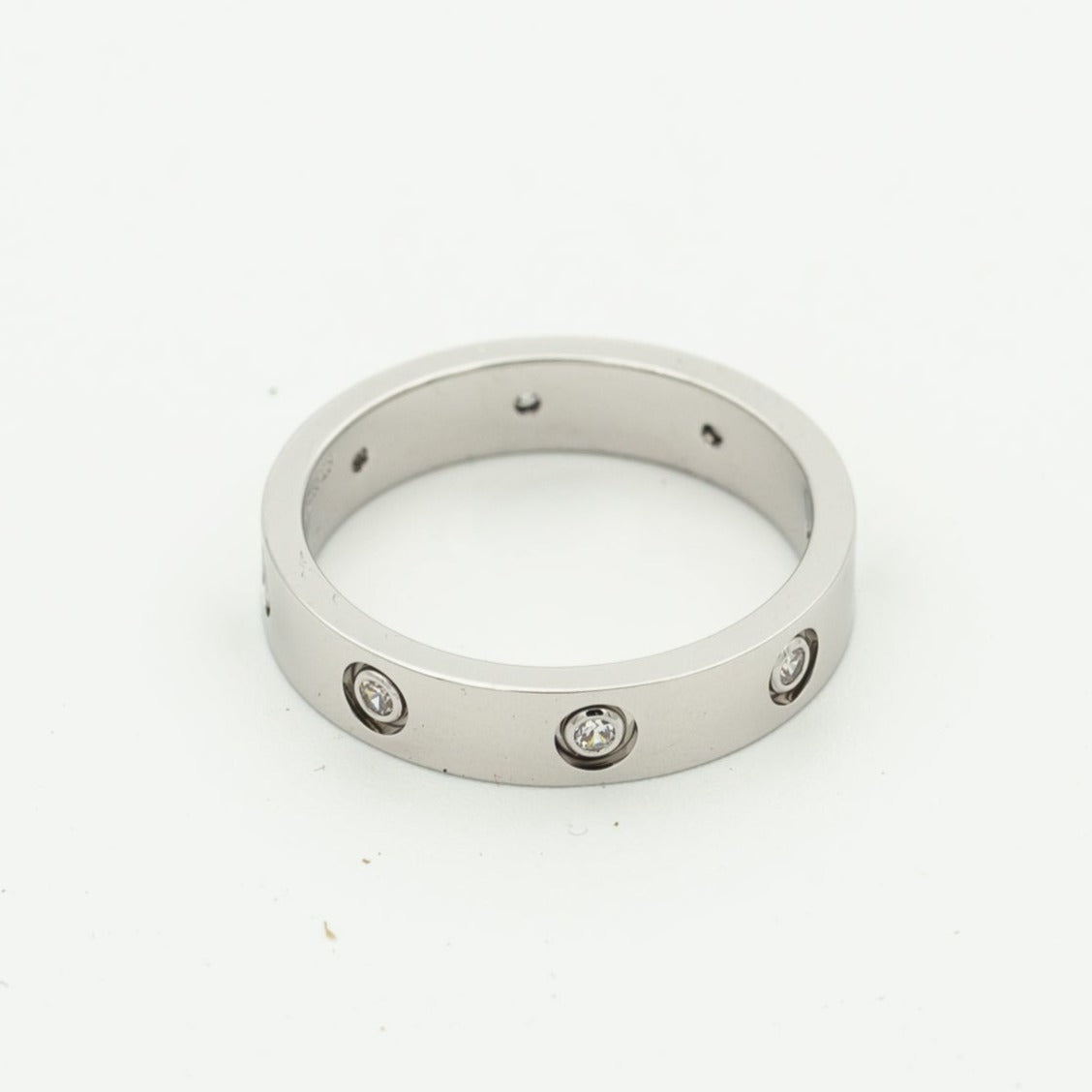 [✨Rose💎]BAGUE D'AMOUR 3,6MM 8 DIAMANTS