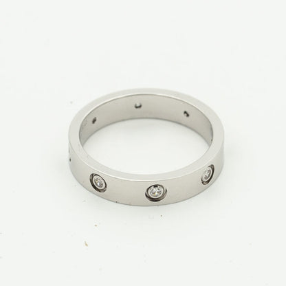 [✨Rose💎]BAGUE D'AMOUR 3,6MM 8 DIAMANTS