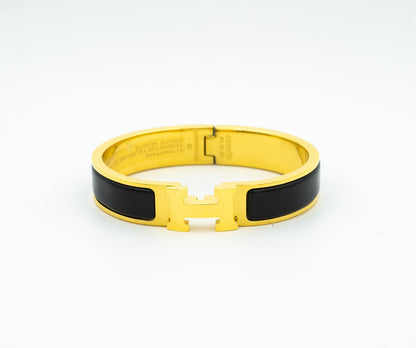 [✨Rose💎]H BRACELET NOIR 