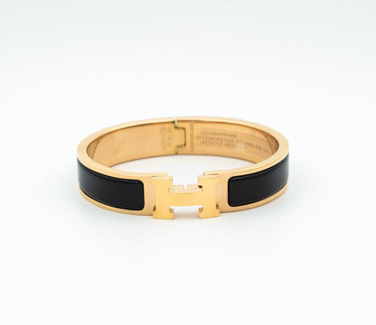 [✨Rose💎]H BRACELET NOIR 