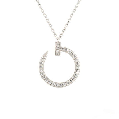 [✨Rose💎]COLLIER JUSTE ARGENT DIAMANTS 