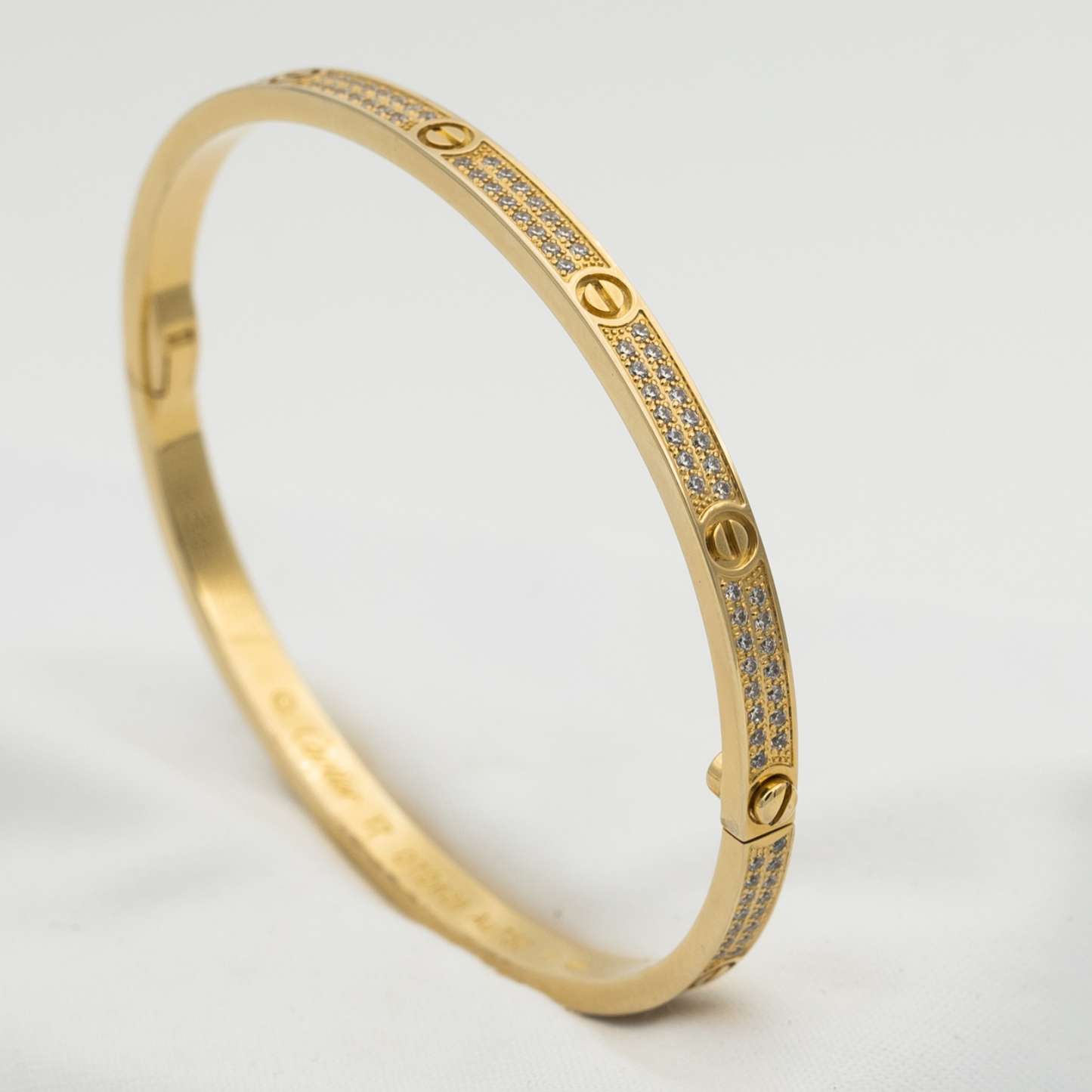 [✨Rose💎]BRACELET AMOUR 3,65 MM PAVÉ DIAMANTS