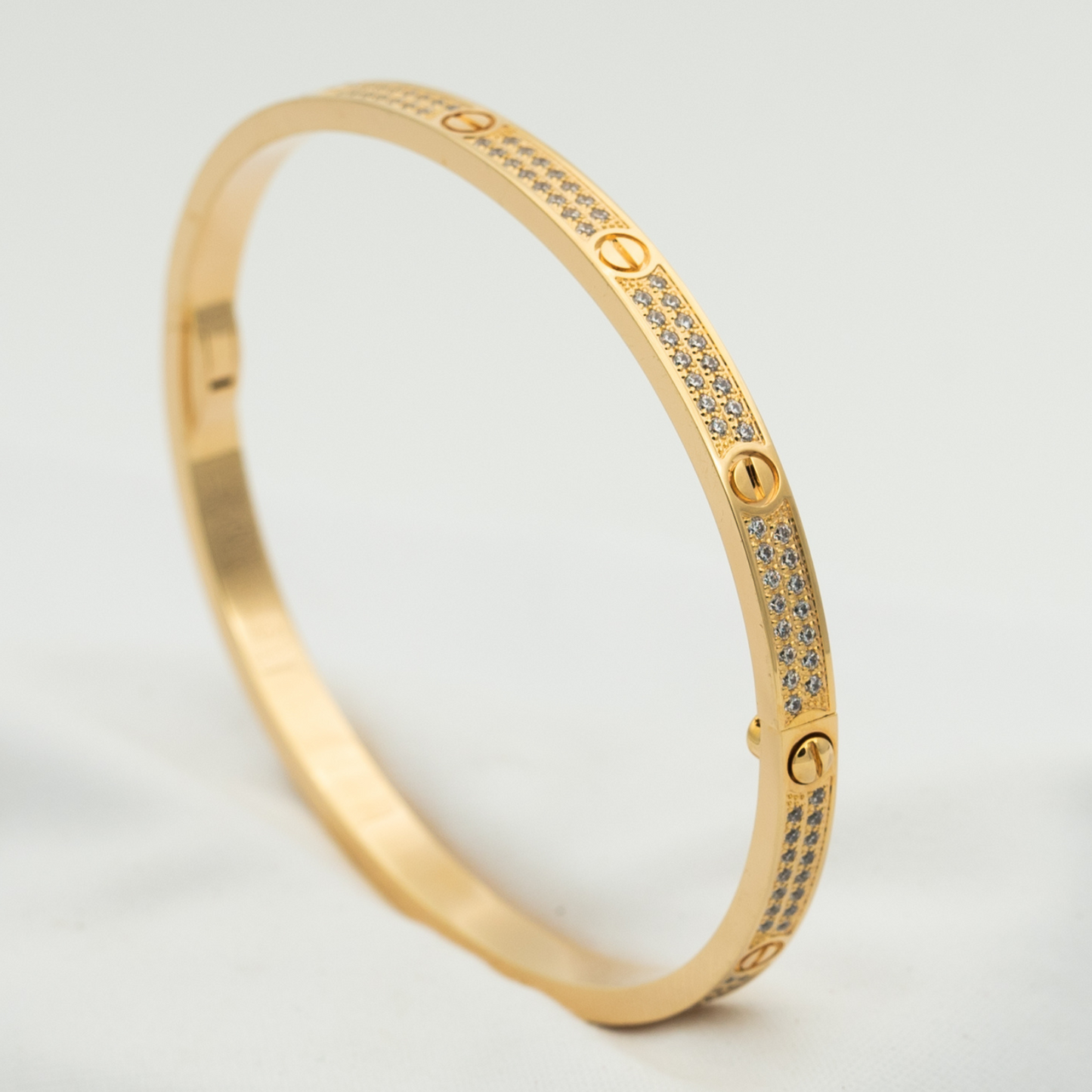 [✨Rose💎]BRACELET AMOUR 3,65 MM PAVÉ DIAMANTS
