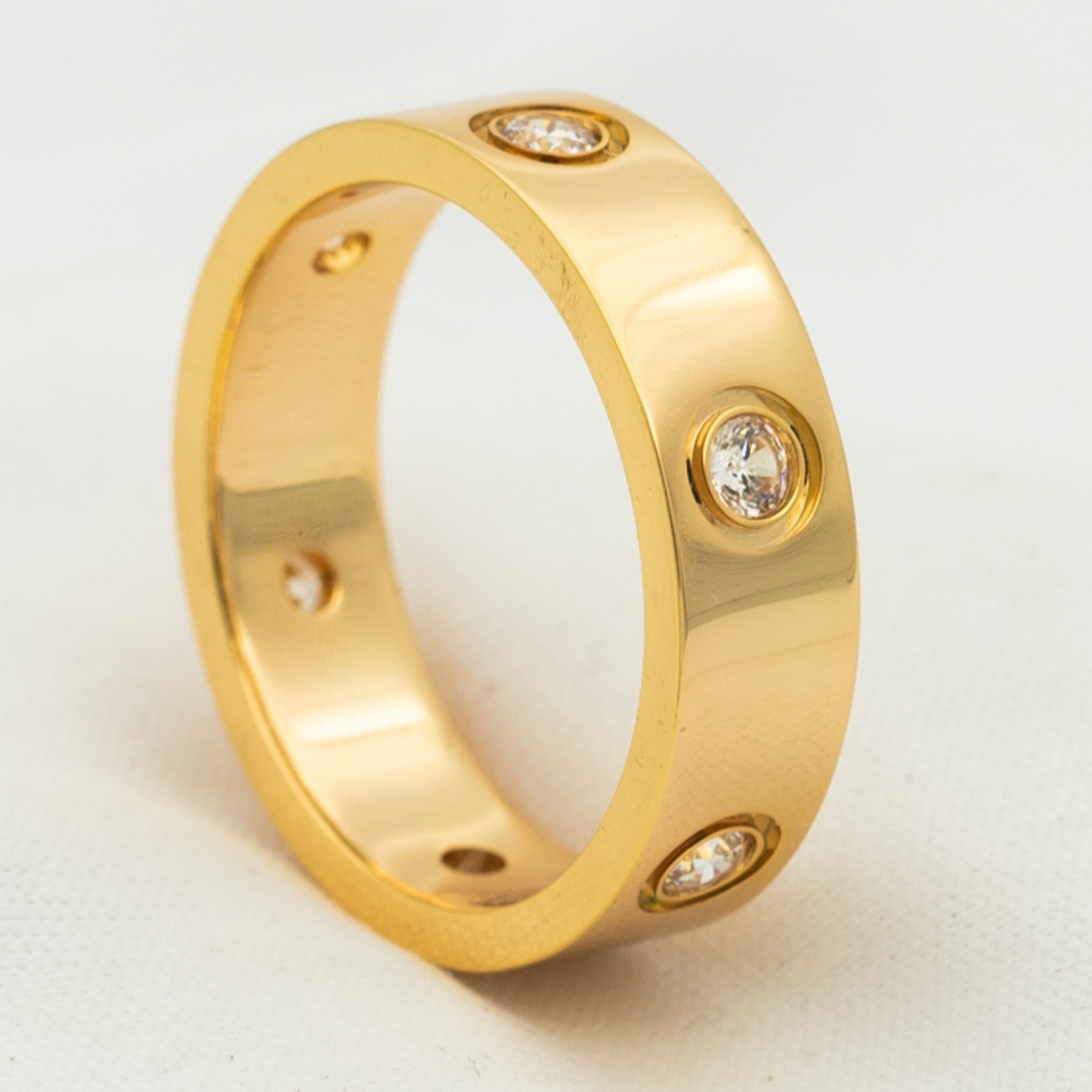 [✨Rose💎]BAGUE D'AMOUR 5,5MM 6 DIAMANTS OR ROSE