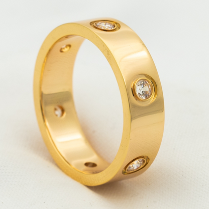 [✨Rose💎]BAGUE D'AMOUR 5,5MM 6 DIAMANTS OR ROSE