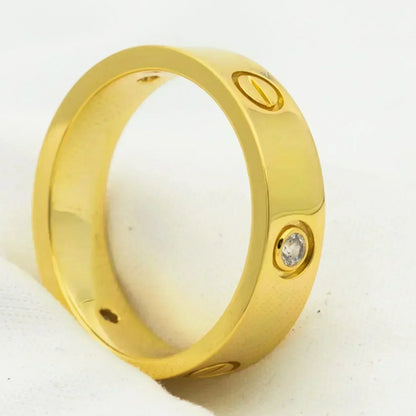 [✨Rose💎]BAGUE D'AMOUR 5,5MM 3 DIAMANTS OR