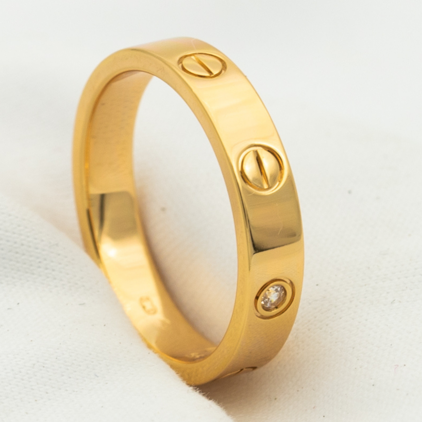 [✨Rose💎]BAGUE D'AMOUR 4MM 1 DIAMANT OR ROSE