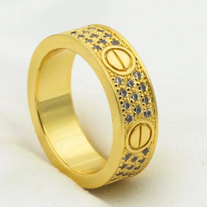 [✨Rose💎] BAGUE D'AMOUR 5,5 MM PAVÉE DE DIAMANTS