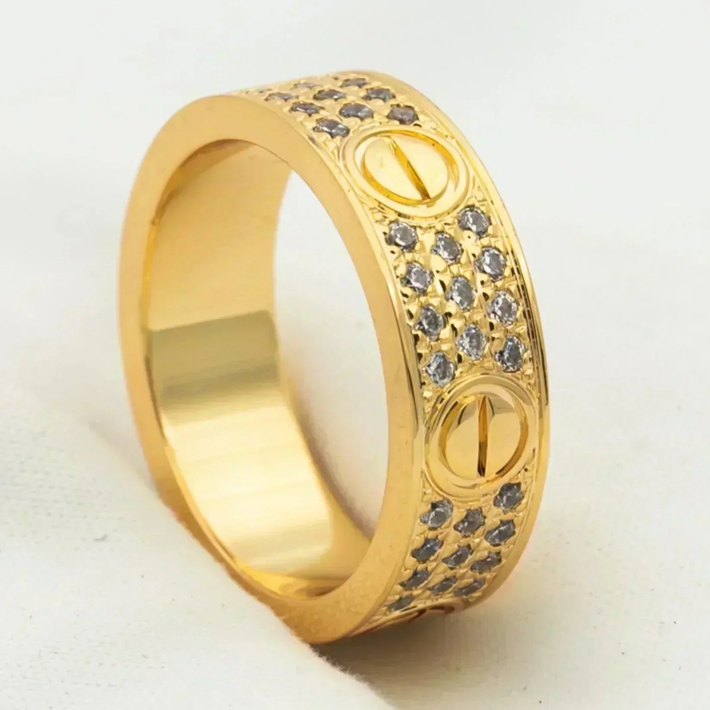 [✨Rose💎] BAGUE D'AMOUR 5,5 MM PAVÉE DE DIAMANTS