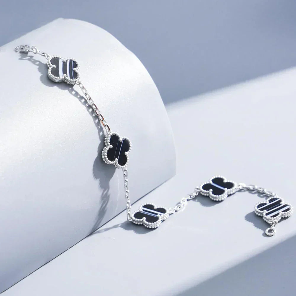 [✨Rose💎] CLOVER 5 MOTIF PULSAR STONE BRACELET COLLECTION