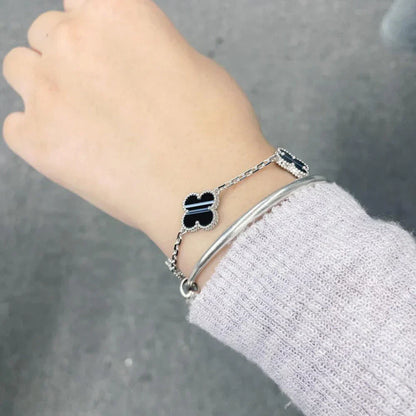 [✨Rose💎] CLOVER 5 MOTIF PULSAR STONE BRACELET COLLECTION