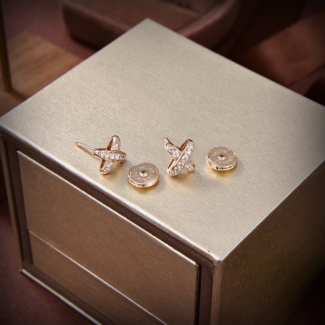 [✨Rose💎] BOUCLES D'OREILLES JEUX DE OR DIAMANT