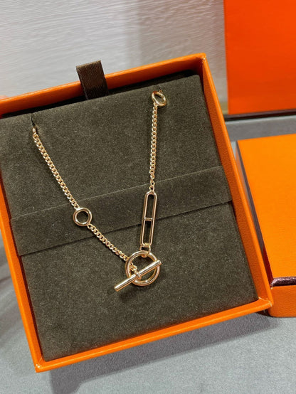 [✨Rose💎]HM STERLING CHAINE D'ANCRE COEUR