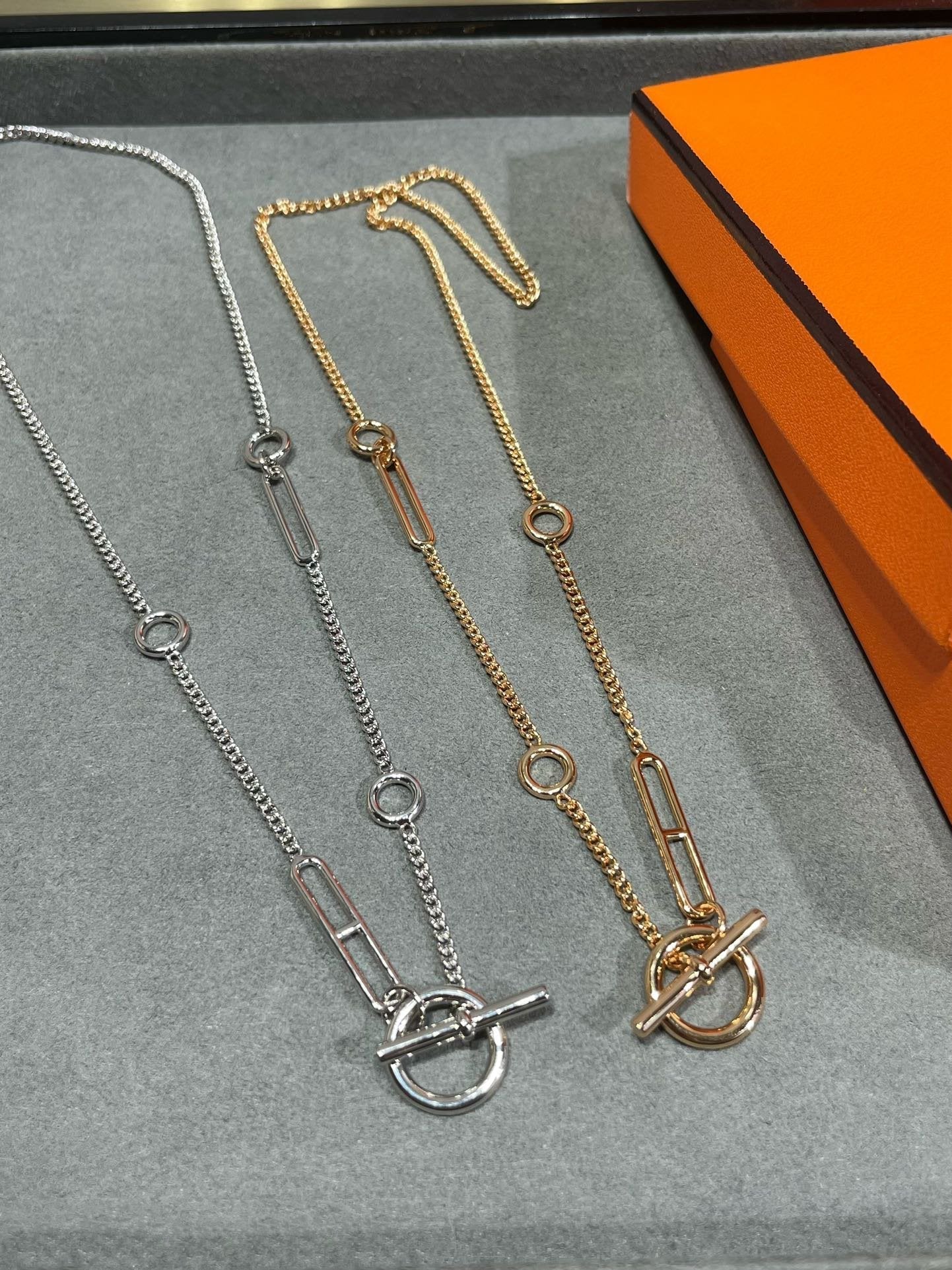 [✨Rose💎]HM STERLING CHAINE D'ANCRE COEUR