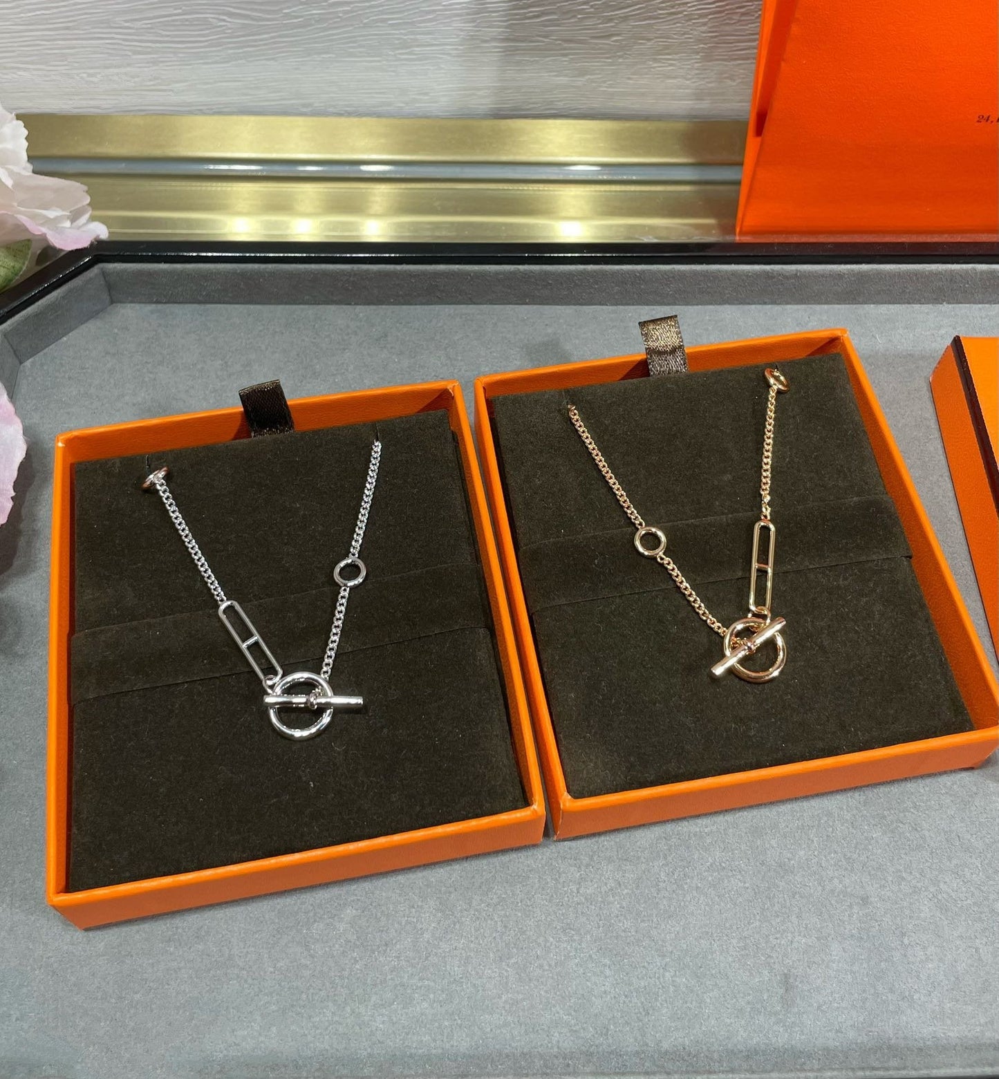 [✨Rose💎]HM STERLING CHAINE D'ANCRE COEUR