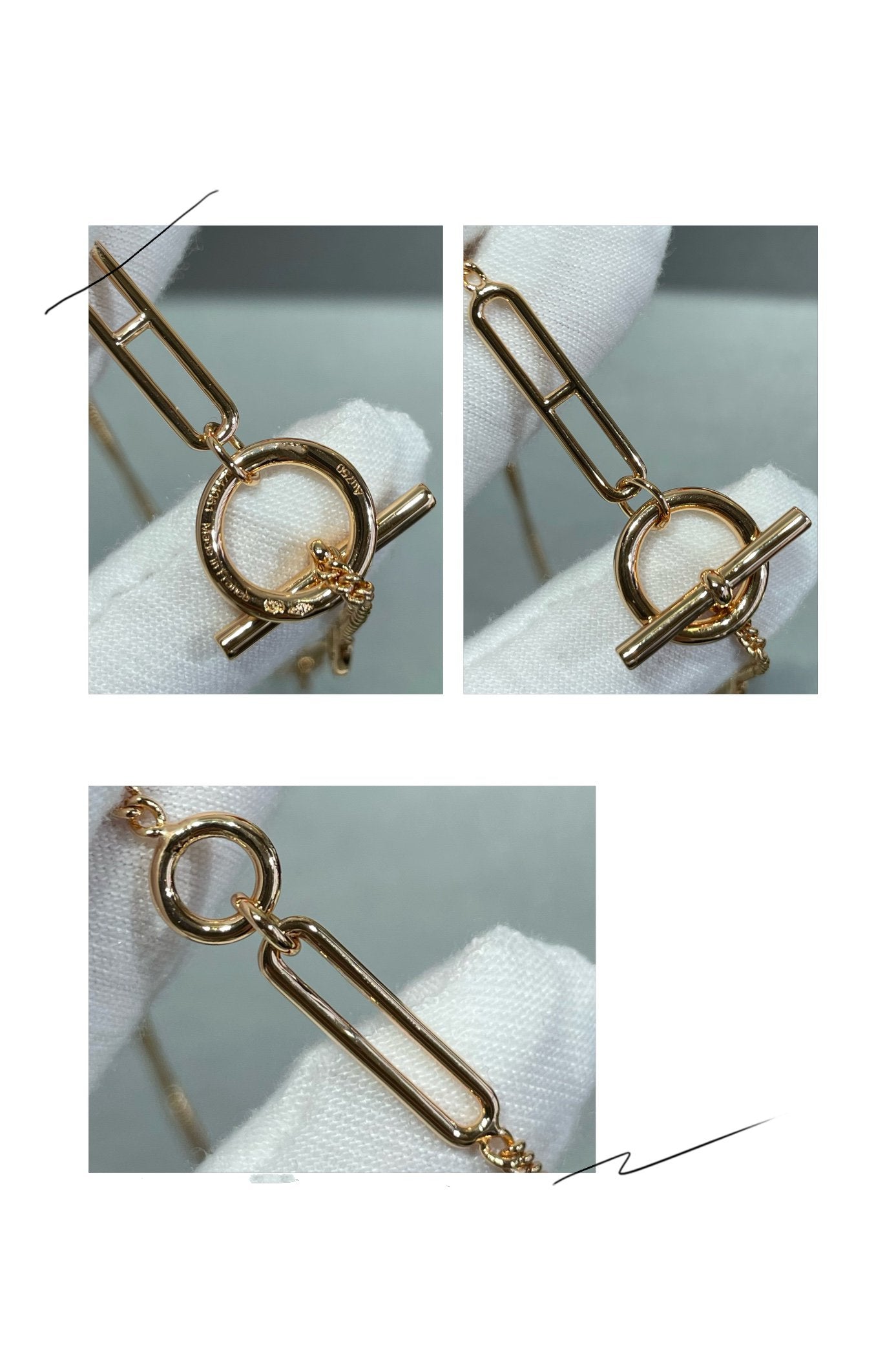 [✨Rose💎]HM STERLING CHAINE D'ANCRE COEUR