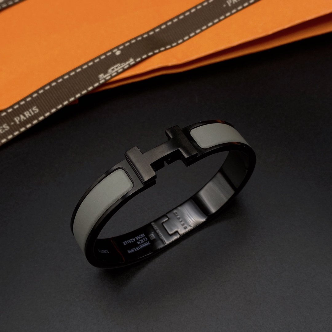 [✨Rose💎]BRACELET CLIC HM SO NOIR GRIS