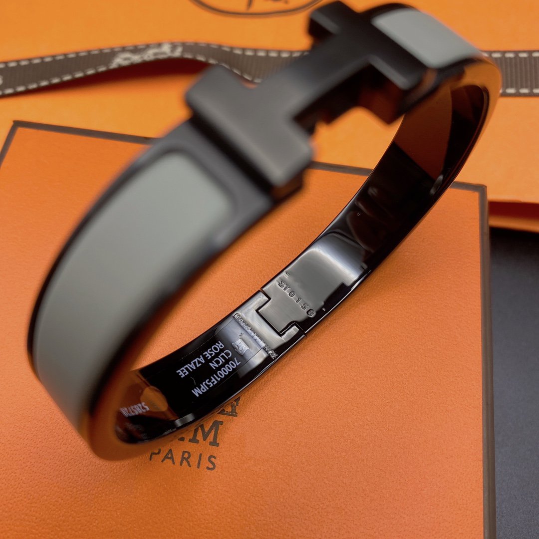 [✨Rose💎]BRACELET CLIC HM SO NOIR GRIS