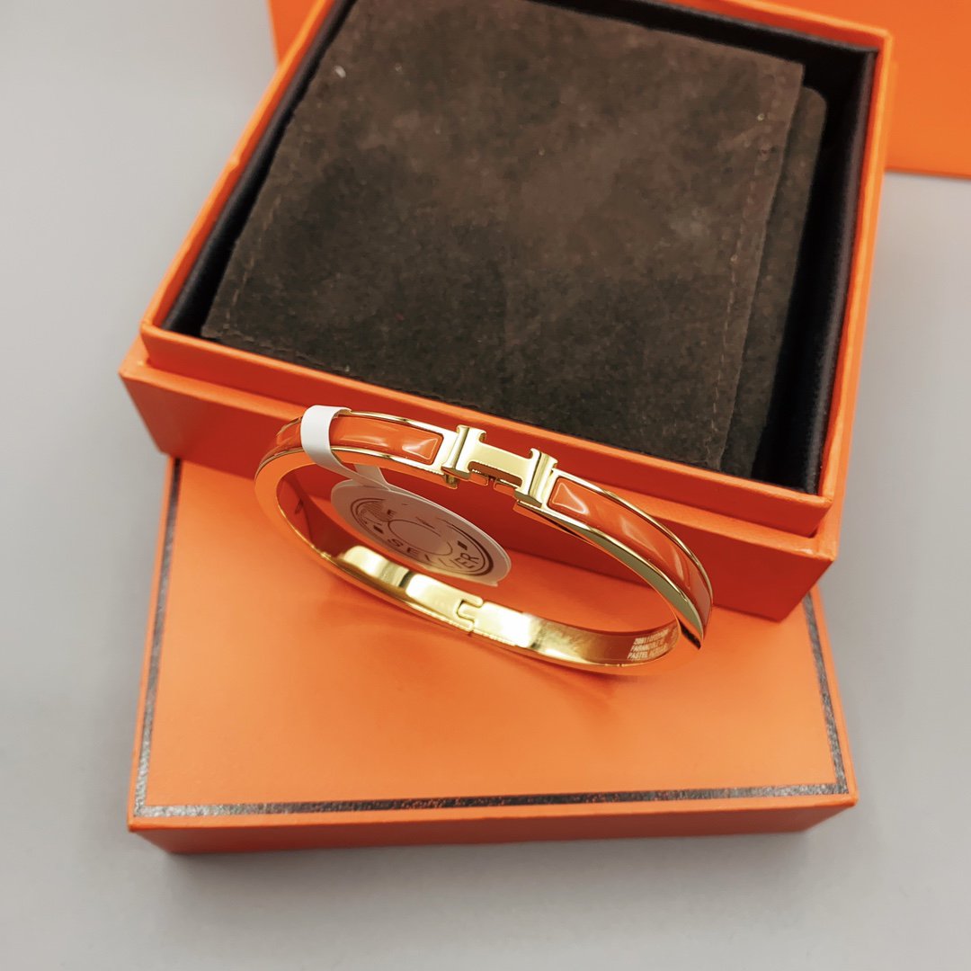 [✨Rose💎]BRACELET CLASSIQUE HM CLIC ROUGE ÉMAIL 8MM