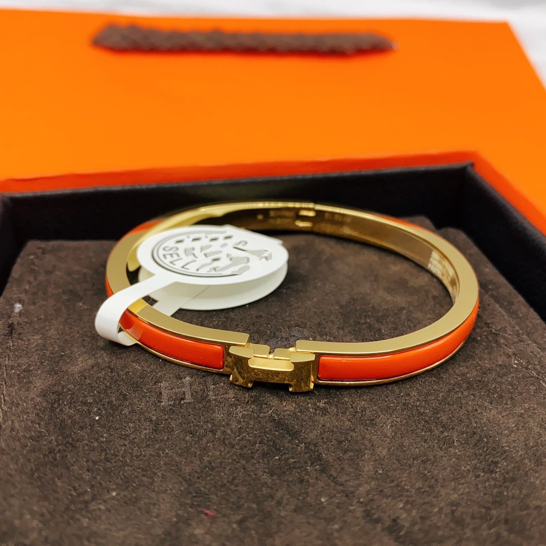 [✨Rose💎]BRACELET CLASSIQUE HM CLIC ROUGE ÉMAIL 8MM