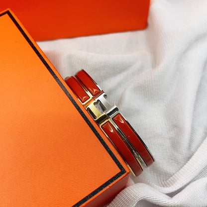 [✨Rose💎]BRACELET CLASSIQUE HM CLIC ROUGE ÉMAIL 8MM