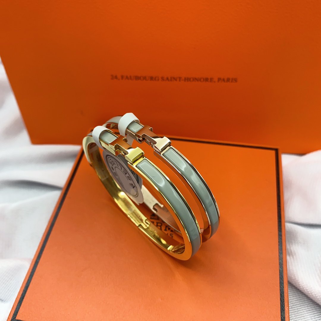 [✨Rose💎]BRACELET CLASSIQUE HM CLIC VERT 8MM ÉMAIL