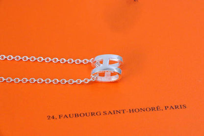 [✨Rose💎]Collier HM LETTRE H SÉRIE OVALE